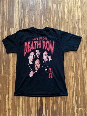Black Live From Death Row Graphic Tee - Band/Label Design